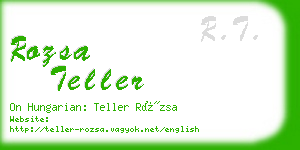 rozsa teller business card